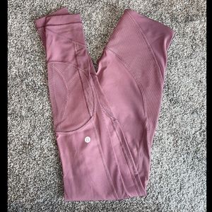 Mauve/Pink Mesh Lululemon Leggings